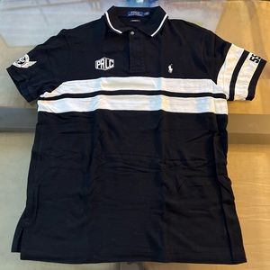 Ralph Lauren Black Polo New York Cycling Team Size Large